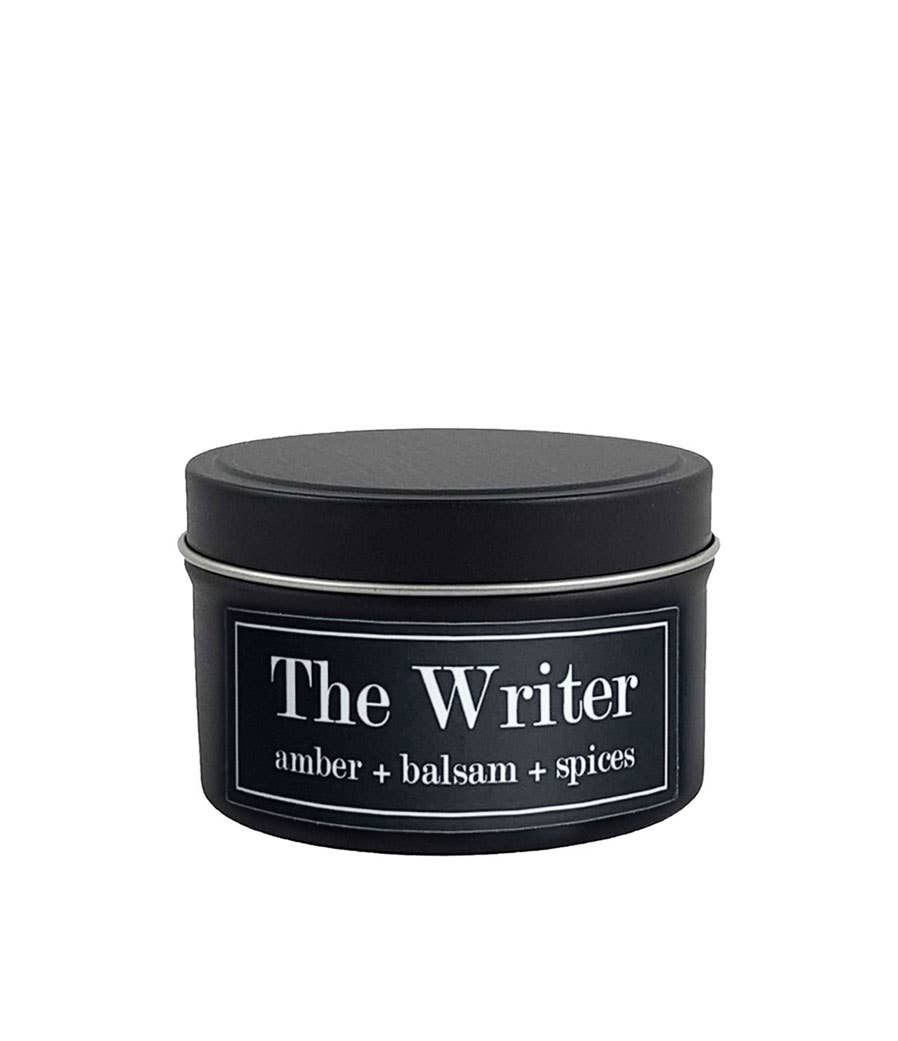 Fly Paper Products - Wholesale Travel Candles - The Writer 4oz Candle Amber + Balsam + Spices