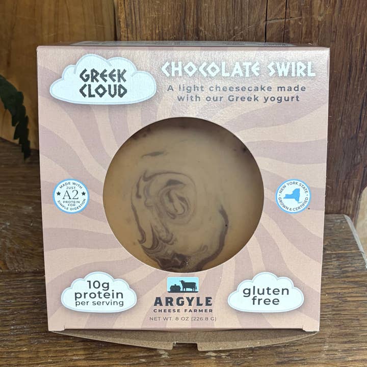 Argyle Cheese Farmer Chocolate Swirl Greek Cloud for wholesale by Argyle Cheese Farmer