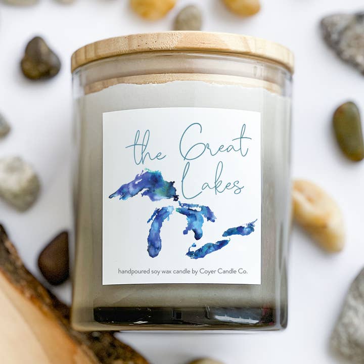 Bocal à bougie gris ombré de 11 oz - Collection Great Lakes pour la vente par Coyer Candle Co.