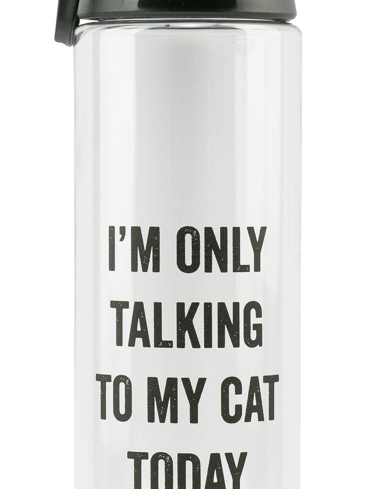 Talking To My Cat Today Water Bottle for wholesale by SNARK CITY