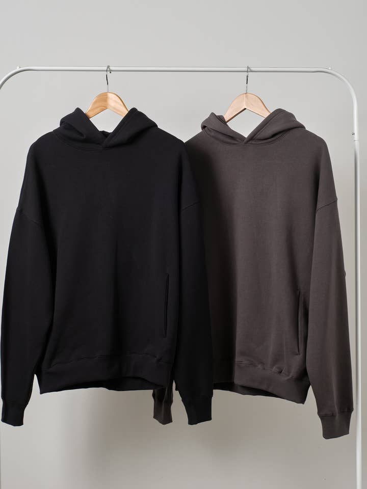 Hoodie 2 Pack: Charcoal, Black for wholesale by Threadheads