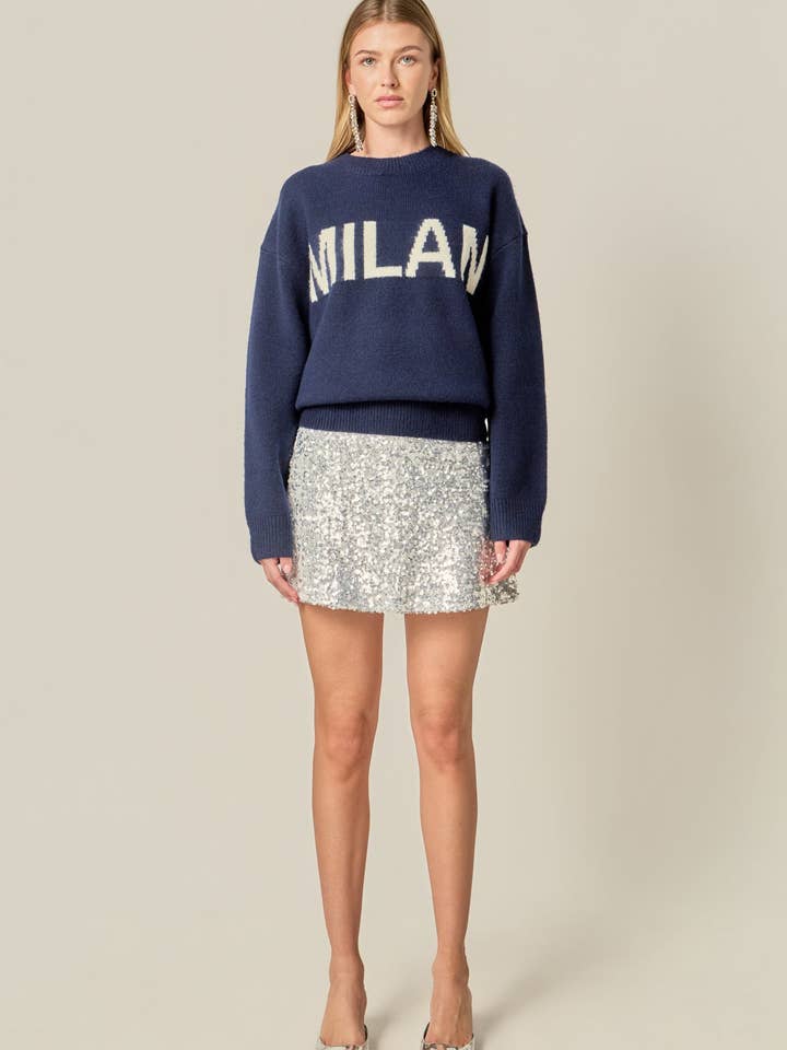 Lettering Sweater for wholesale by English Factory