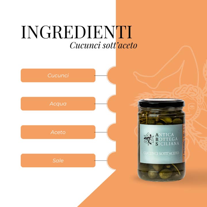 Antica Bottega Siciliana - Wholesale Salad Dressing - Sicilian Cucunci in white wine vinegar - 280 g2