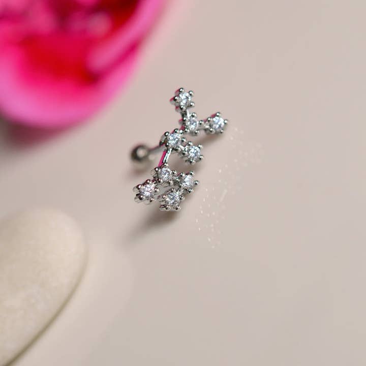 StockJWL - Wholesale Stud/Post Earrings - 12 Zodiac Earrings, Constellation Stud Earring Stud Piercing Tragus Helix Lobe and Cartilage Silver And Gold53