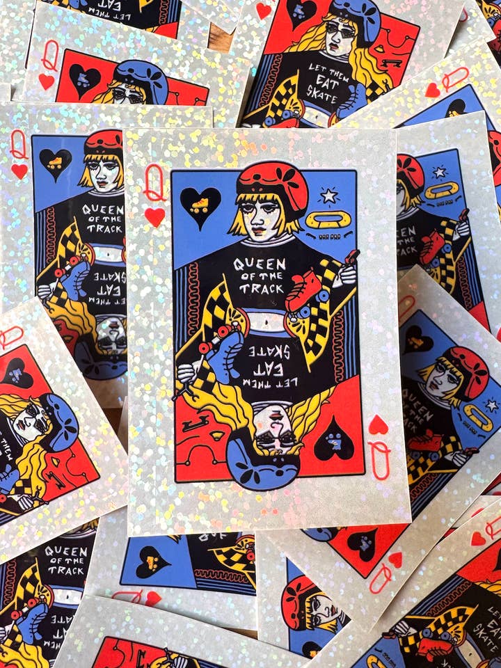 Queen of Skates glimmerklistermærke for engroshandel hos Create & Skate Factory