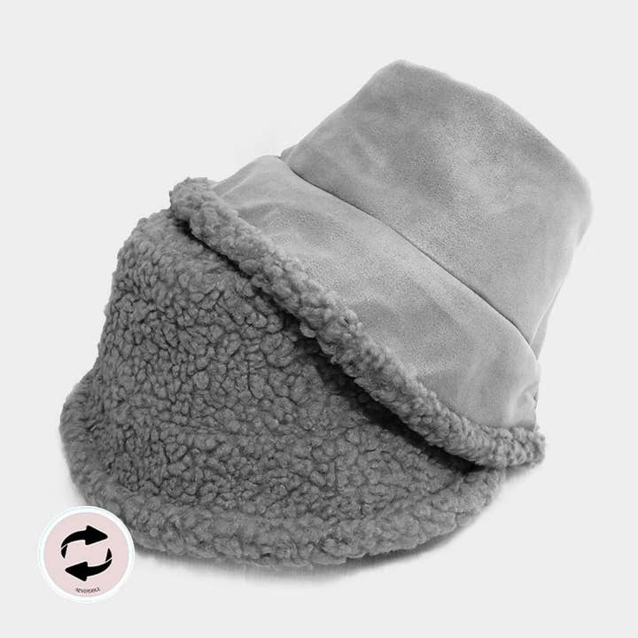 Sensibling Corp. - Wholesale Bucket Hat - Women's - Reversible Faux Fur Sherpa Bucket Hat3