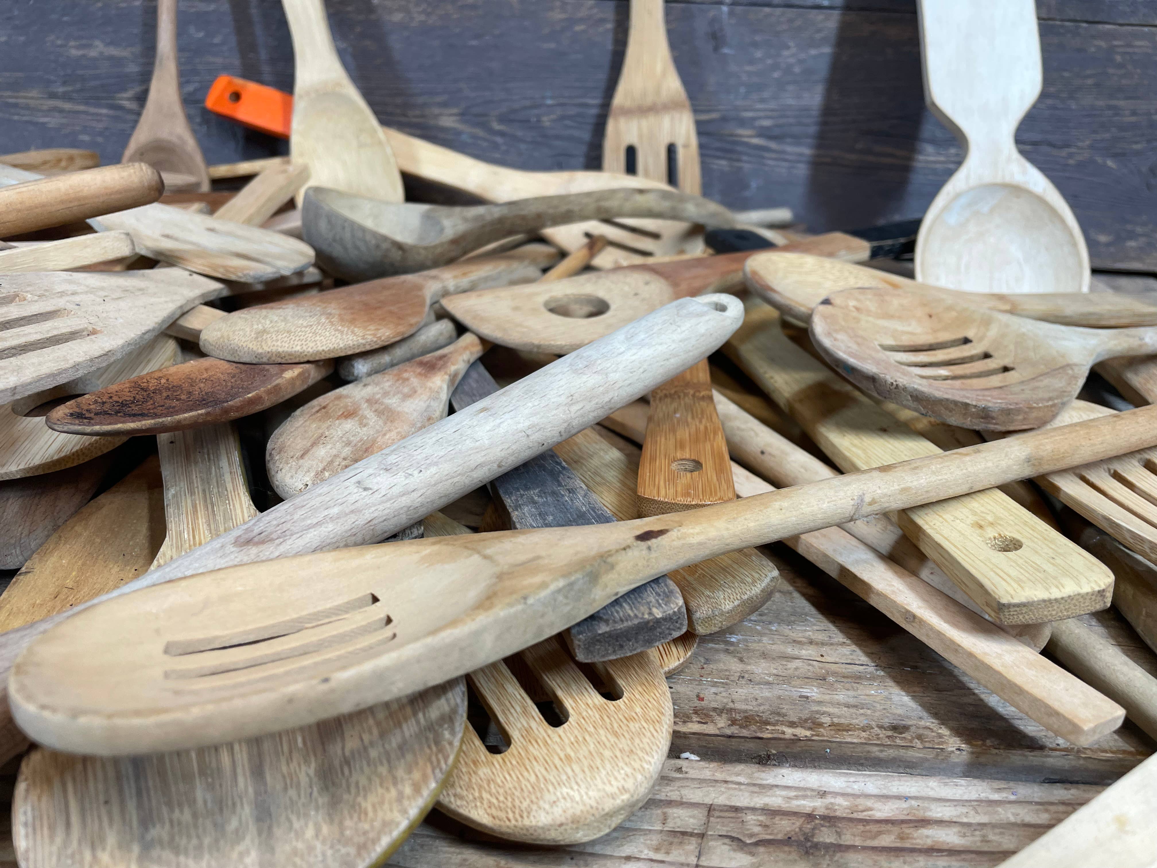 My Amigos Imports – Conjunto de utensílios de cozinha por atacado – Talheres de Madeira Vintage de Casa de Campo-ER-Surtido-Colheres-$45