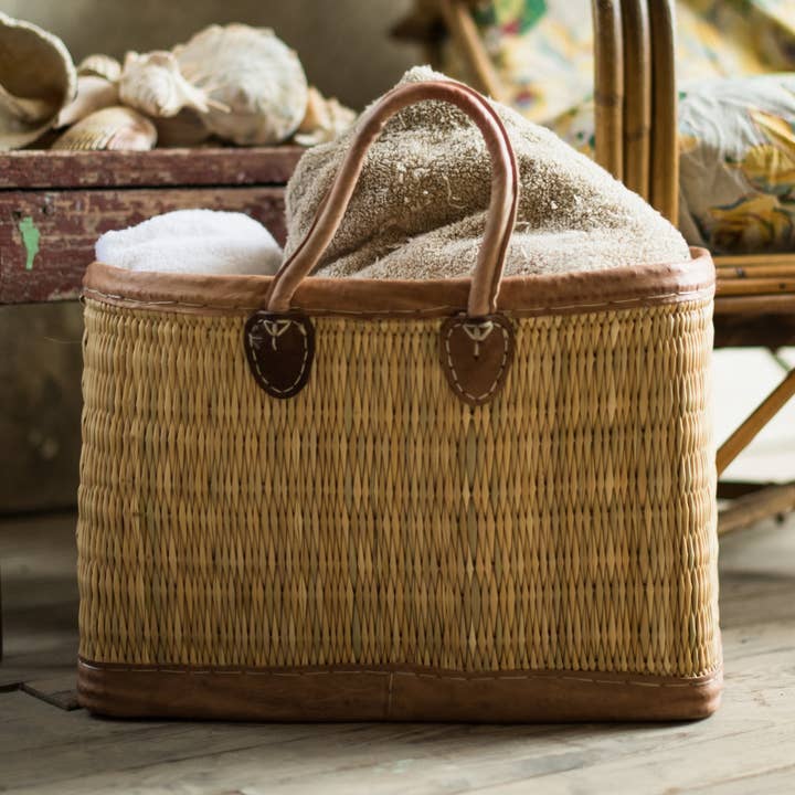 Leather Trimmed Tote for wholesale by Medina