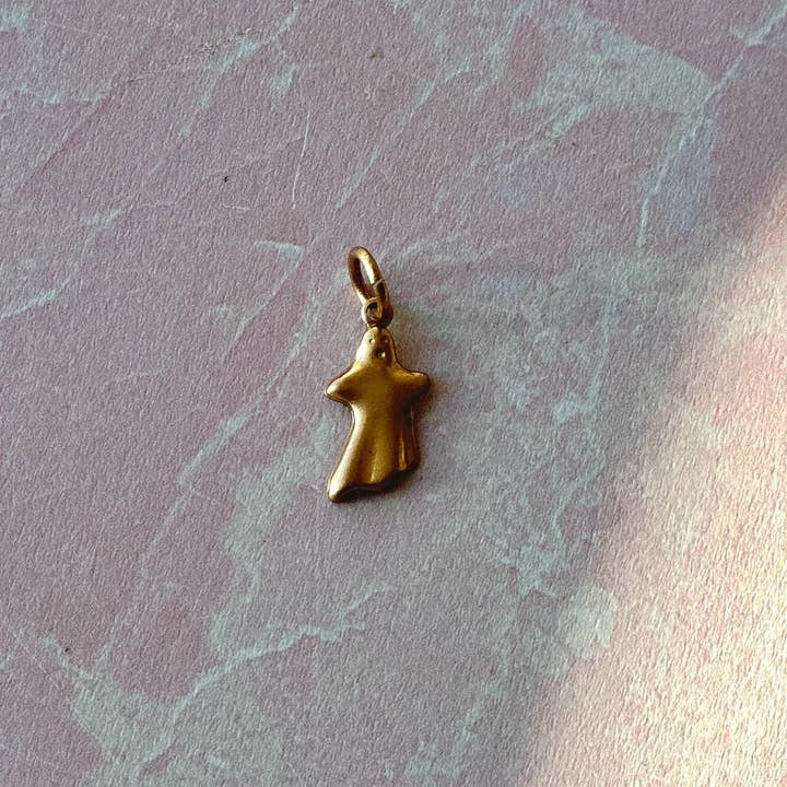 Vintage mässing spökberlock för halsband eller armband för wholesale av The Brass Era