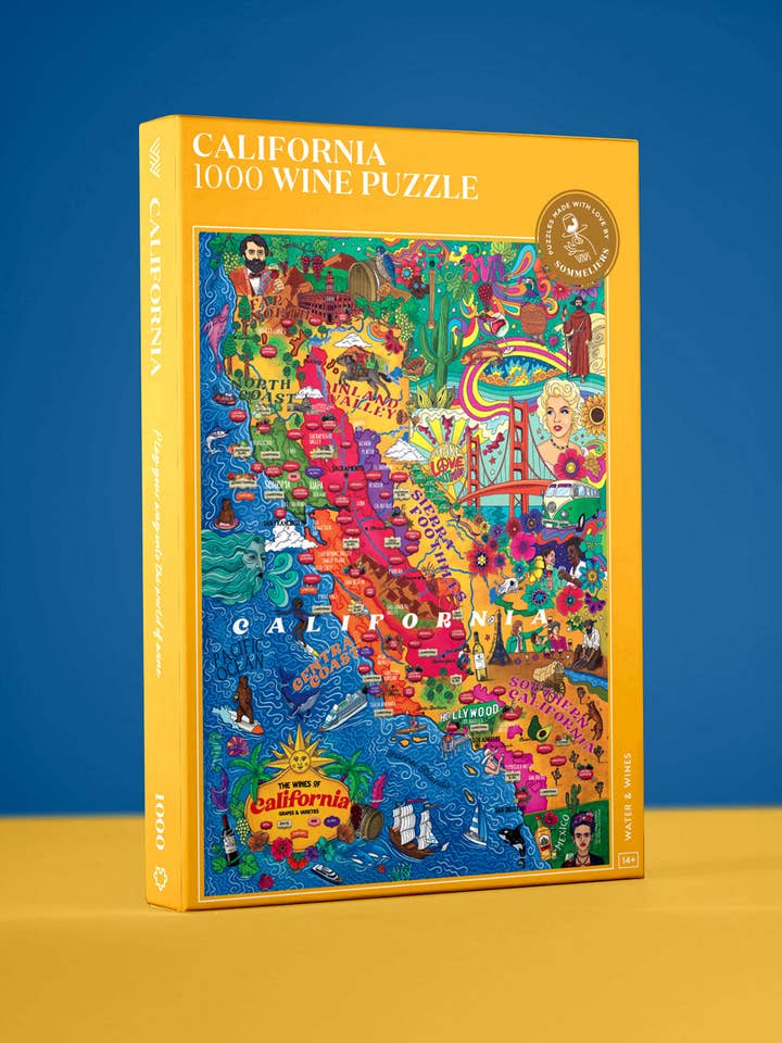 California Wine Puzzle for wholesale by Water & Wines US