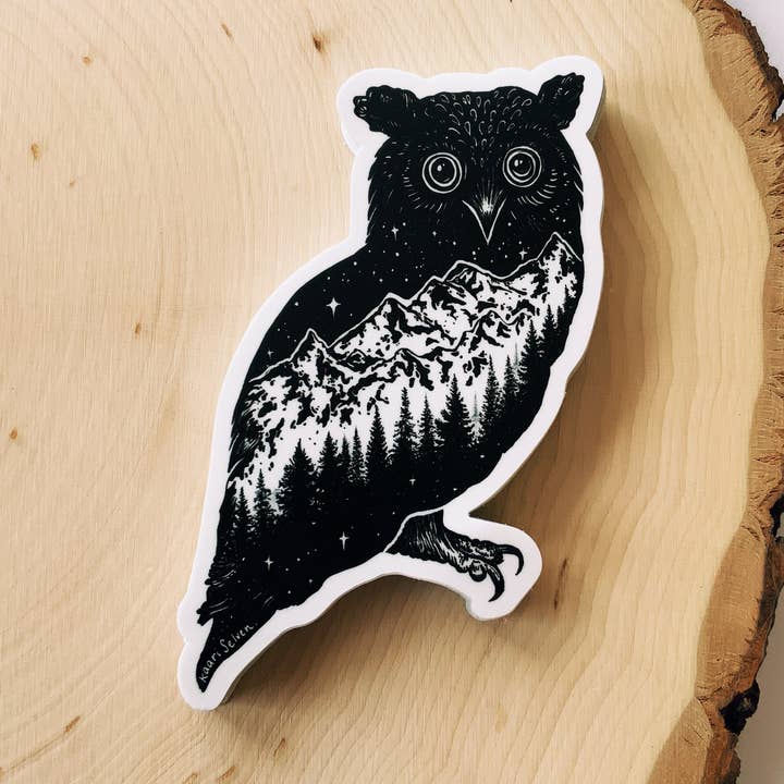 Mountain Owl - Waterproof Nature Sticker for wholesale by Kaari & Co.