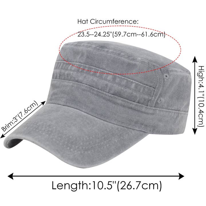 AK Brand - Wholesale Baseball Cap - Women's - Unisex Cotton Cadet Hat Vintage Washed Flat Top Cap11