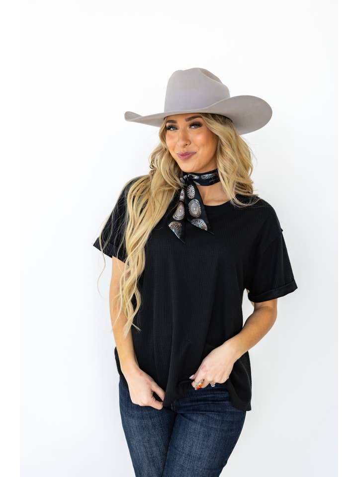 Andrée by Unit - Wholesale Tunic - Women's - Short Sleeve Two-Tone Thermal Top