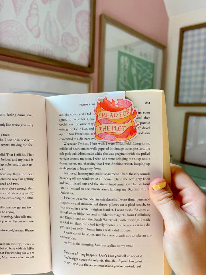 I Read for the Plot Magnetic Bookmark for wholesale by Hanstan Studio