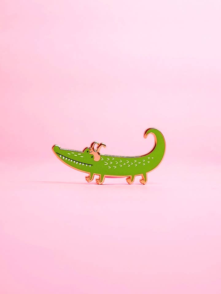 Alligator Gold Emaille-Anstecker für den Großhandel von Unicorn Crafts