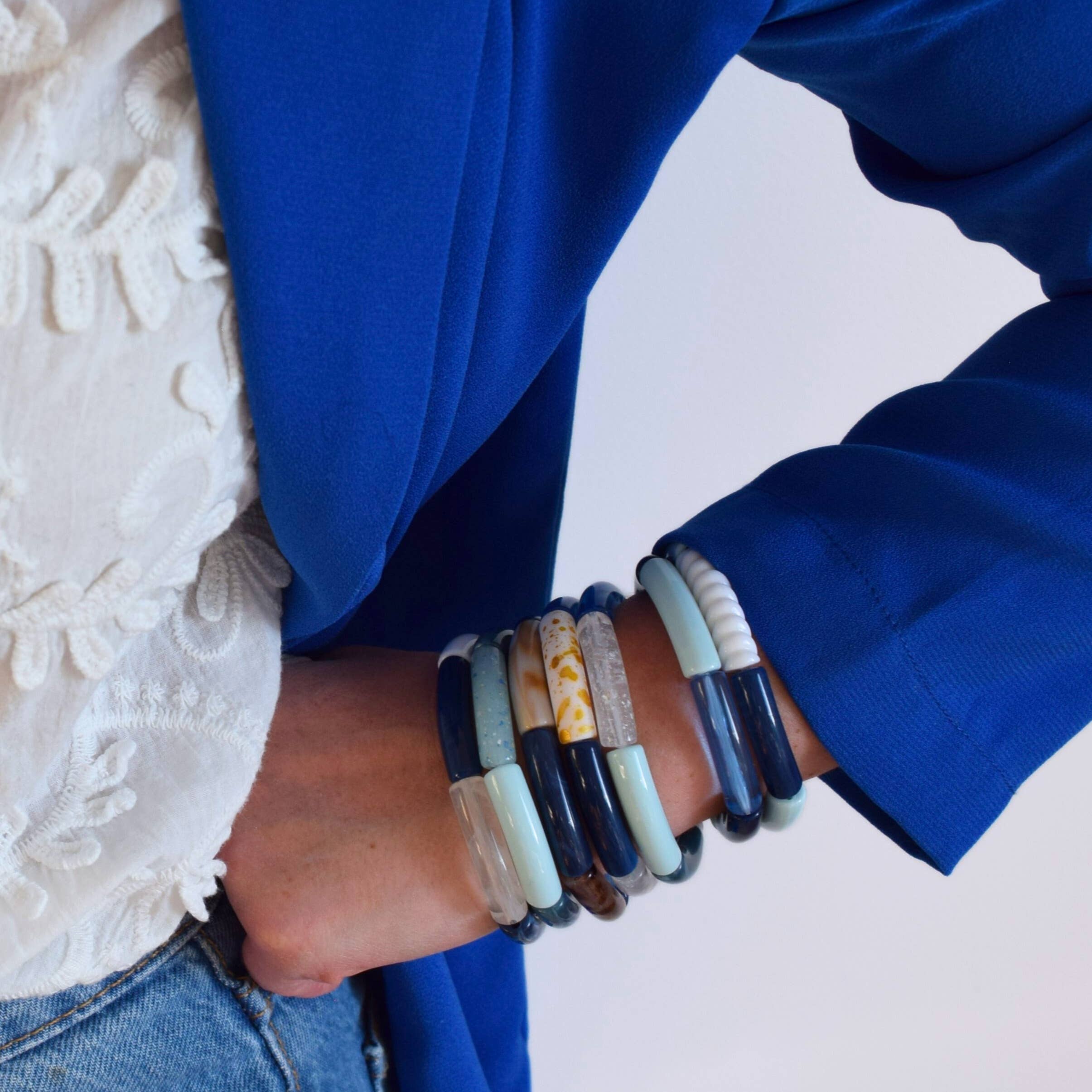 Manacreations – wholesale Pärlarmband – Mörkblåa bangles-armband11