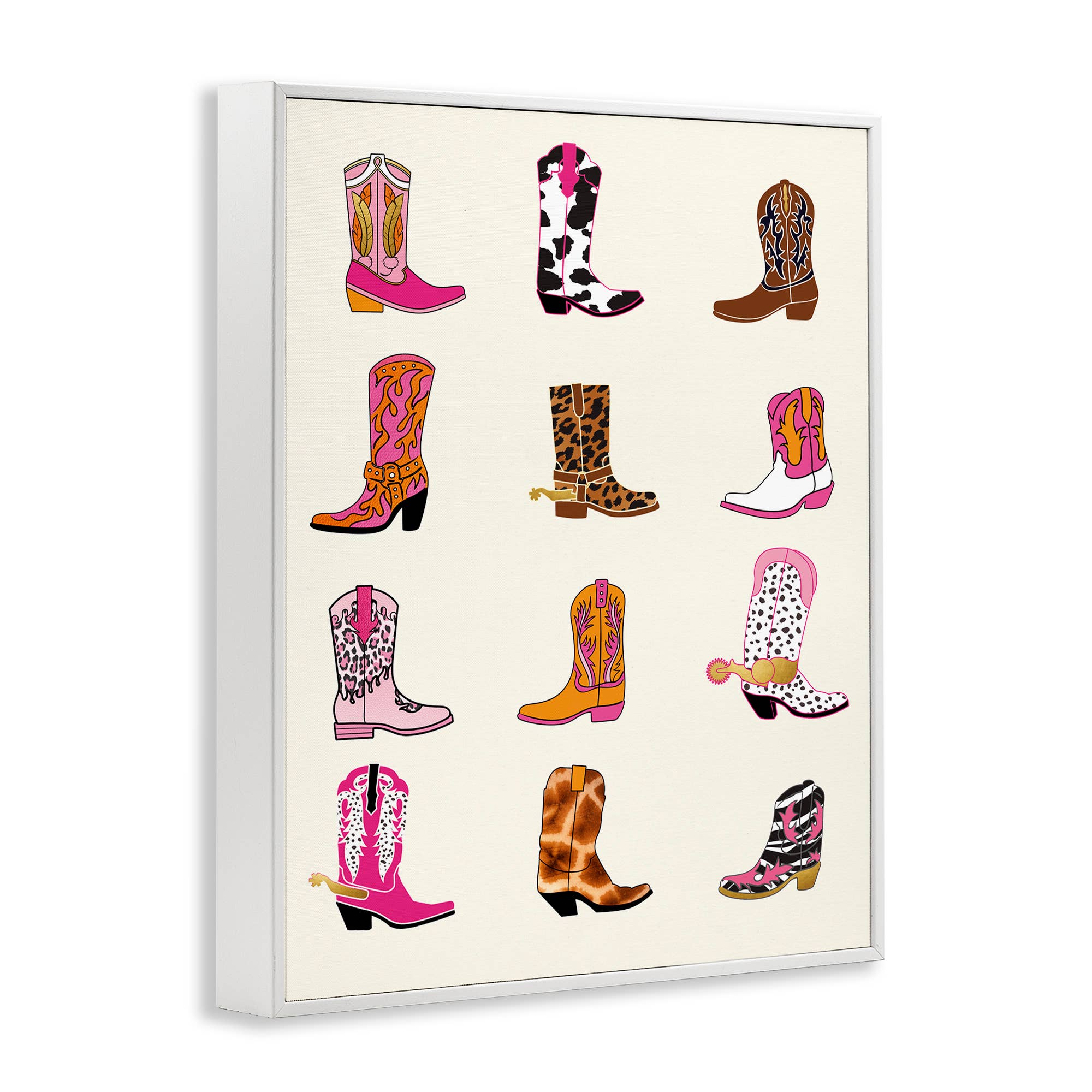 Stupell Industries - Wholesale Wall Sign - Bright Cowboy Boots & Spurs - Framed Wall Art15