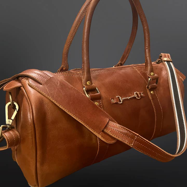 Westrian International - Wholesale Top handle bag – women's - Equestrian Leather Duffle Bag Style Handbag Snaffle Bit 6