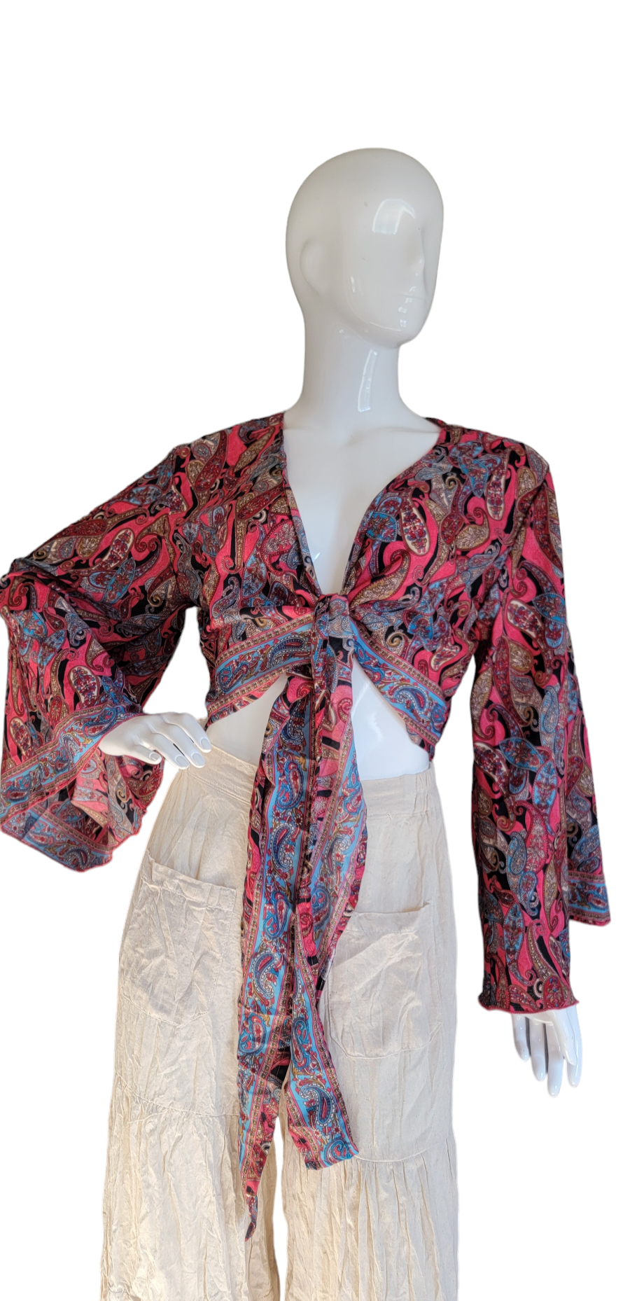 Evergreen Guardian Imports – wholesale Blouse – Women’s – TSTT-66 Long Sleeves Front Tie Top26