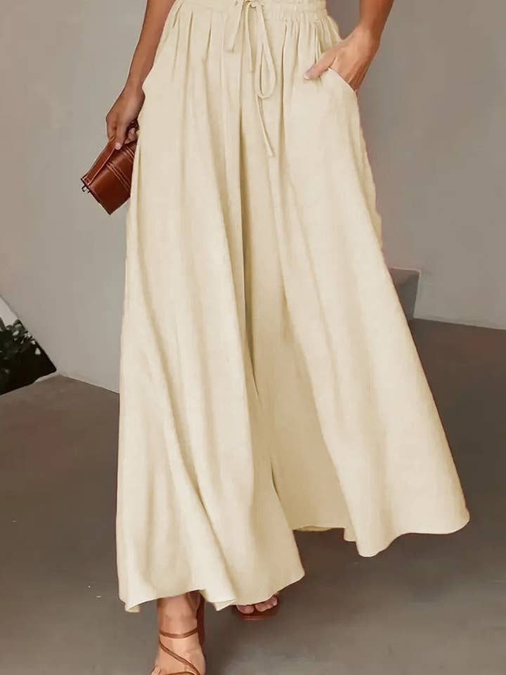 NINEXIS - Wholesale Pants - Women's - CWBLP01214_WOMEN HIGH WAIST PALAZZO PANTS1