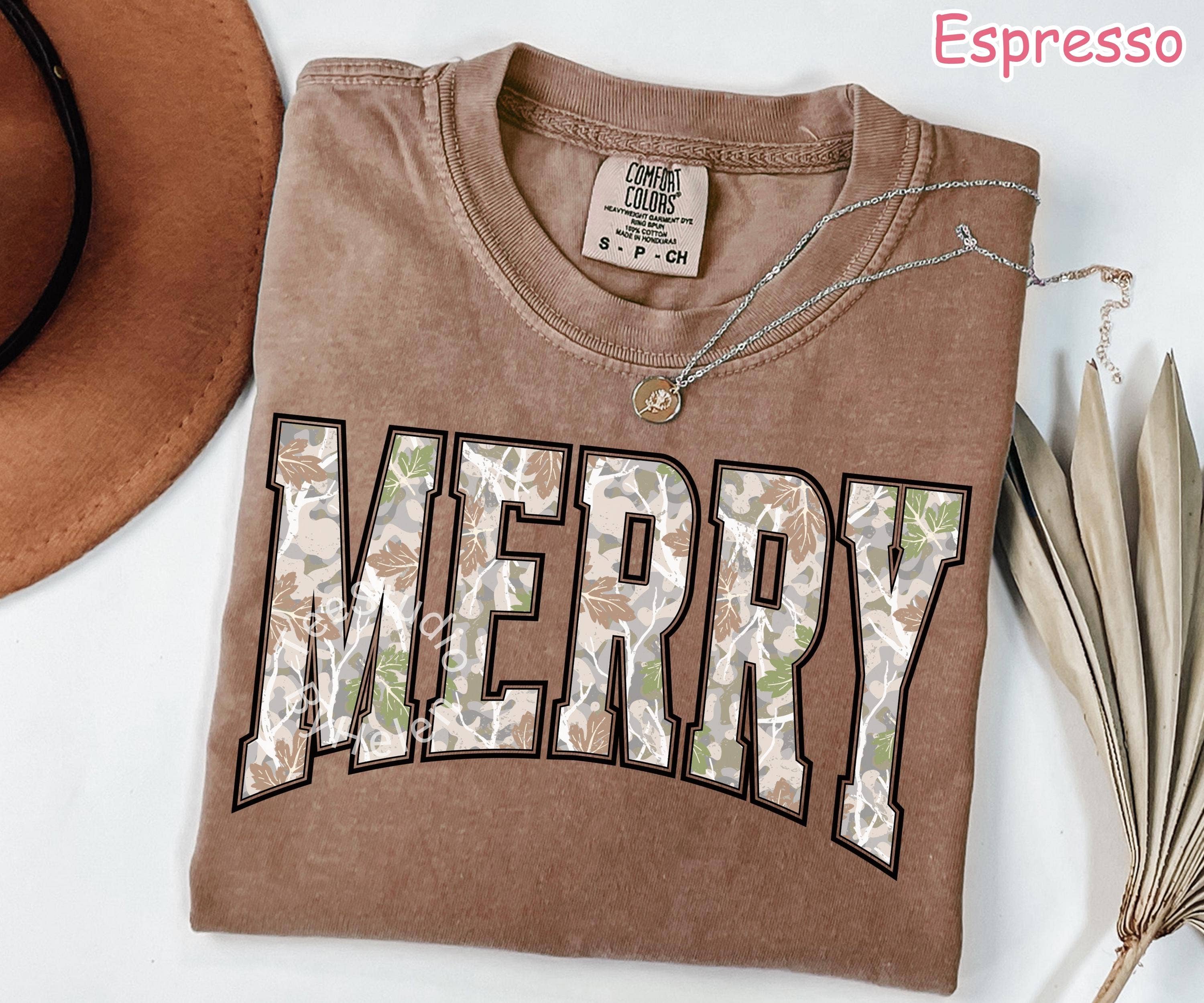 Glaime – wholesale T-shirt (graphic) – women's – Comfort Colors Merry Christmas Shirt, Camo Christmas Sweater3