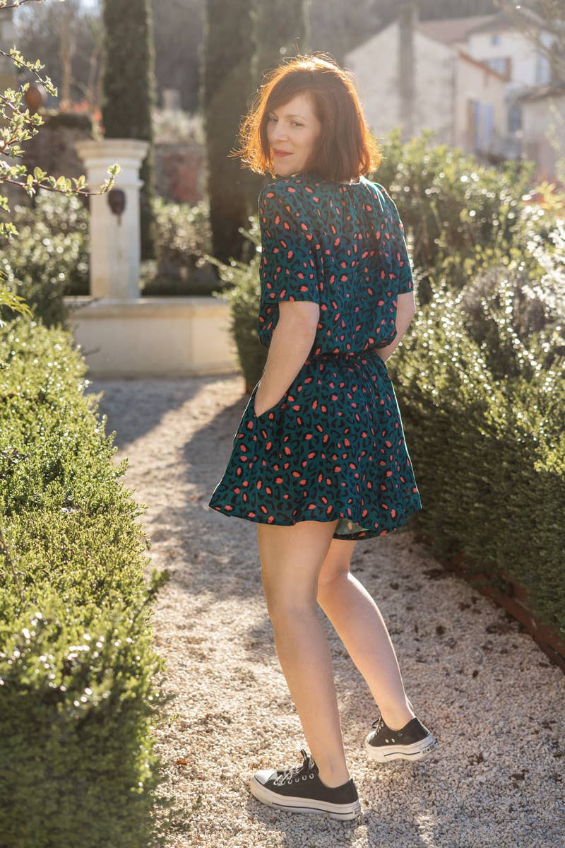 Eglantine et Zoé - Wholesale Fabric - Viscose Fabric Bagheera Dark Green Lagoon4