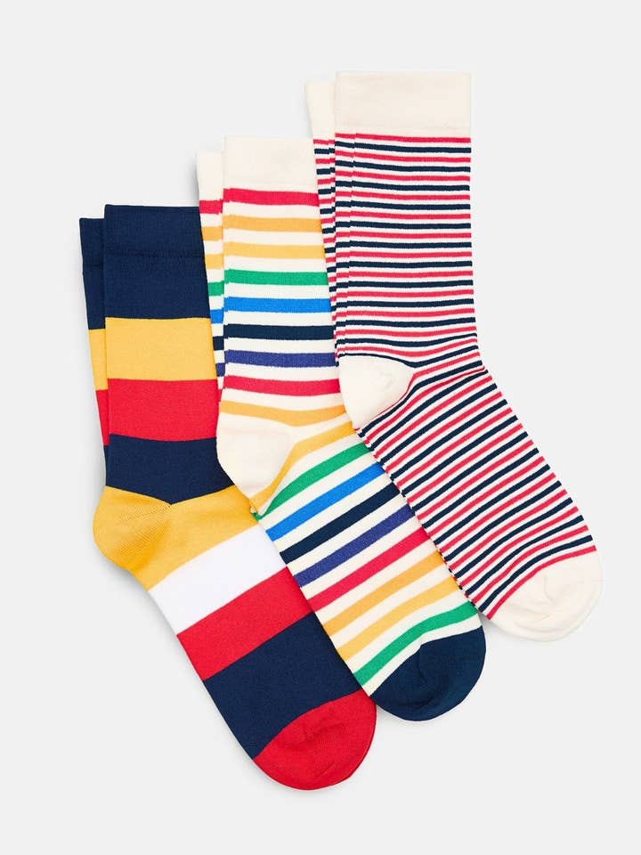 Bunte Streifen Socken (3er Pack) for wholesale by Natural Vibes