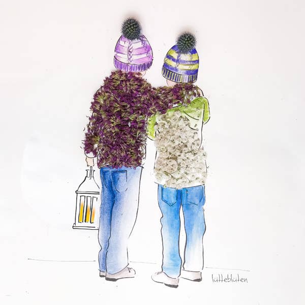 Lütteblüten - Wholesale Friendship Card - Edeldistel - Karte mit Umschlag1