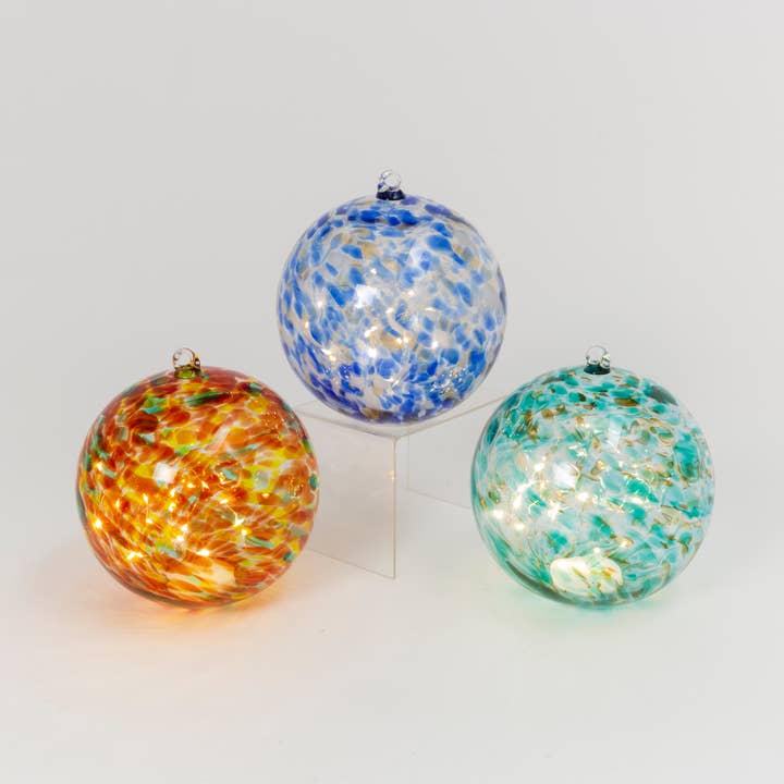 The Gerson Companies - Wholesale Decorative Tabletop Object - Discount 6"H B/O Lighted Handblown Glas0