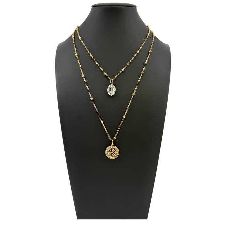 Katia Designs - Wholesale Pendant/Charm Necklace - "This Too Shall Pass" Star Dainty Necklace1