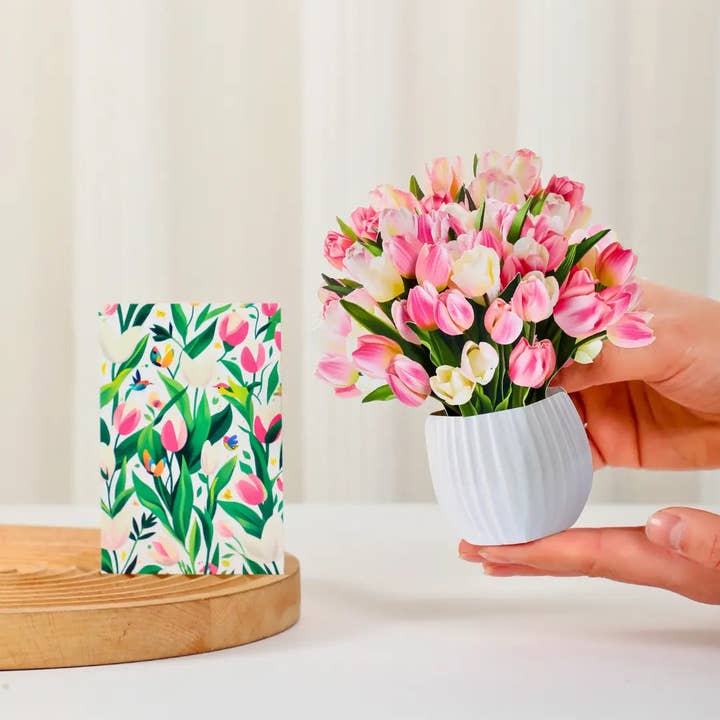 PetalPal - Wholesale Artificial Flowers - Mini Tulip Kisses Pop-Up Bouquet