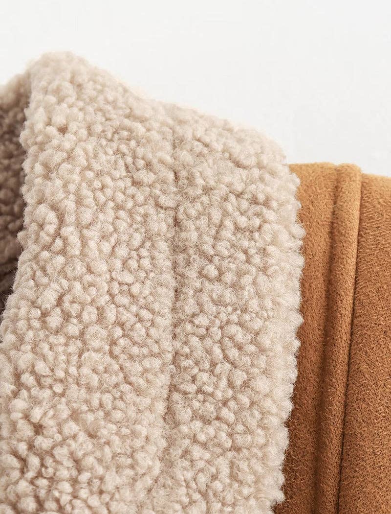 safistyle – wholesale Päls/fuskpäls - Dam – Överdimensionerad Faux Shearling fodrad kappa8