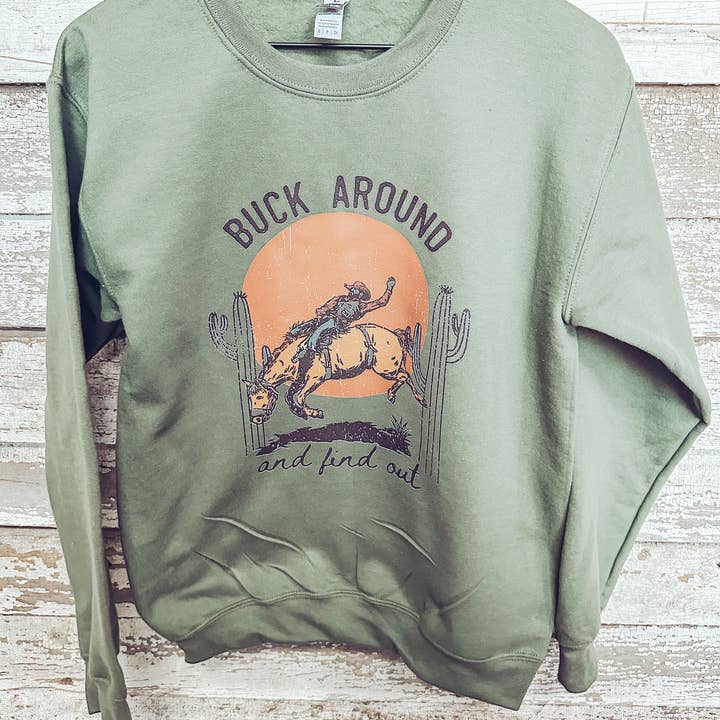 Buck Around - Grafisk topp för wholesale av Burro Threads Co.