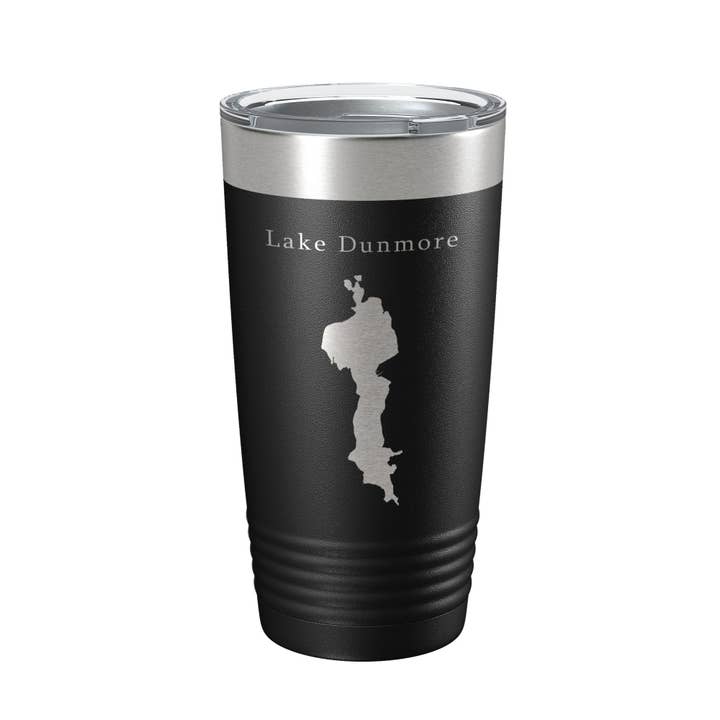 CarveBright - Wholesale Insulated Mug/Tumbler - Lake Dunmore Map Tumbler Travel Mug Insulated Laser Engraved Coffee Cup Vermont 20 oz