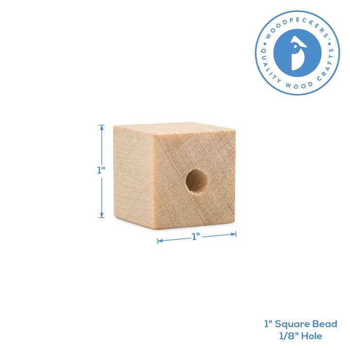 Woodpeckers Crafts - Wholesale Craft Supplies - Wooden Square Beads9