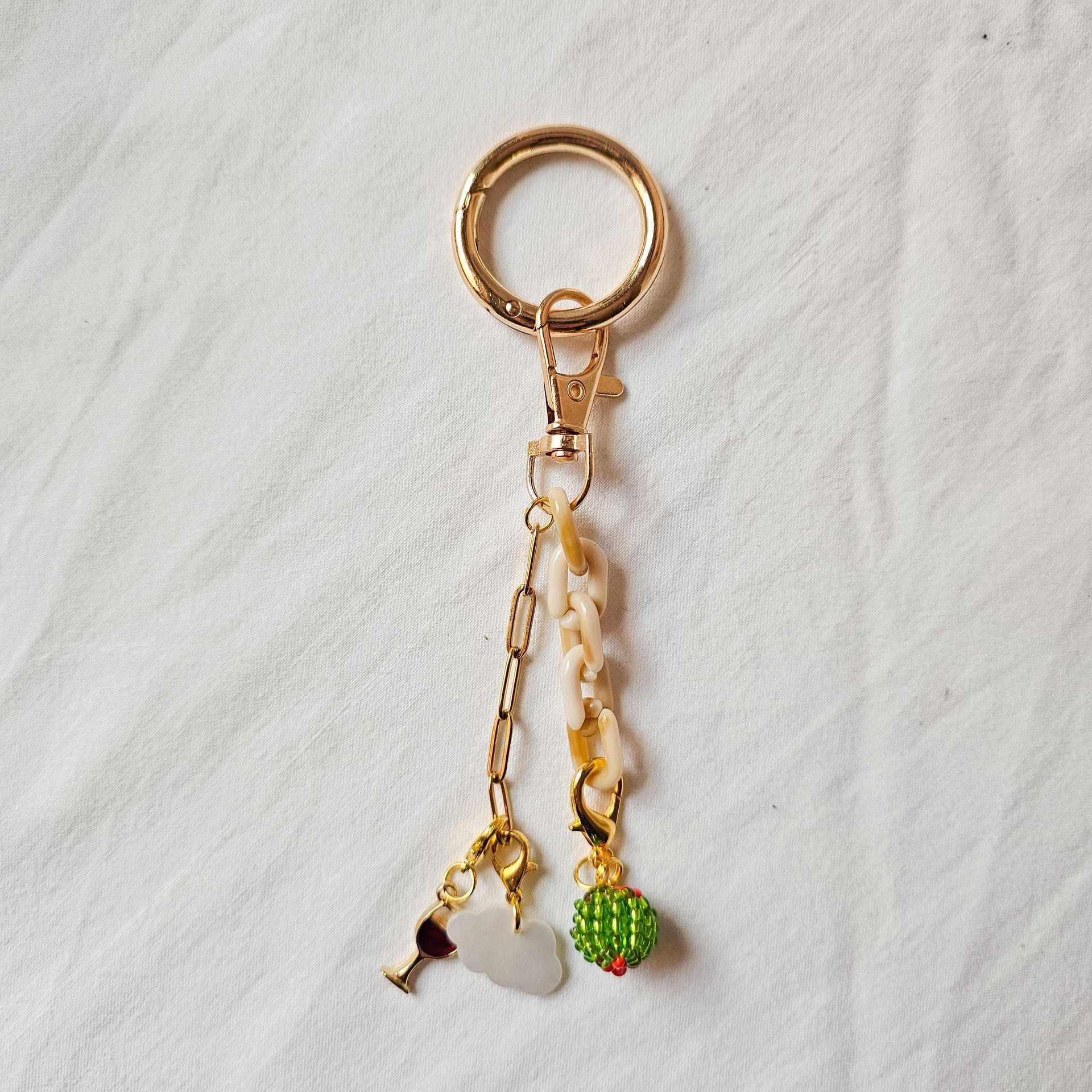 MKS America - Wholesale Keychain - Women's - Bohemia Acrylic link & Beads Chain Bag Charm Keychain19