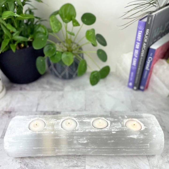 Rock Paradise - Wholesale Candle Holder - Selenite Crystal Candle Holder - Large 4 Holes for Votives