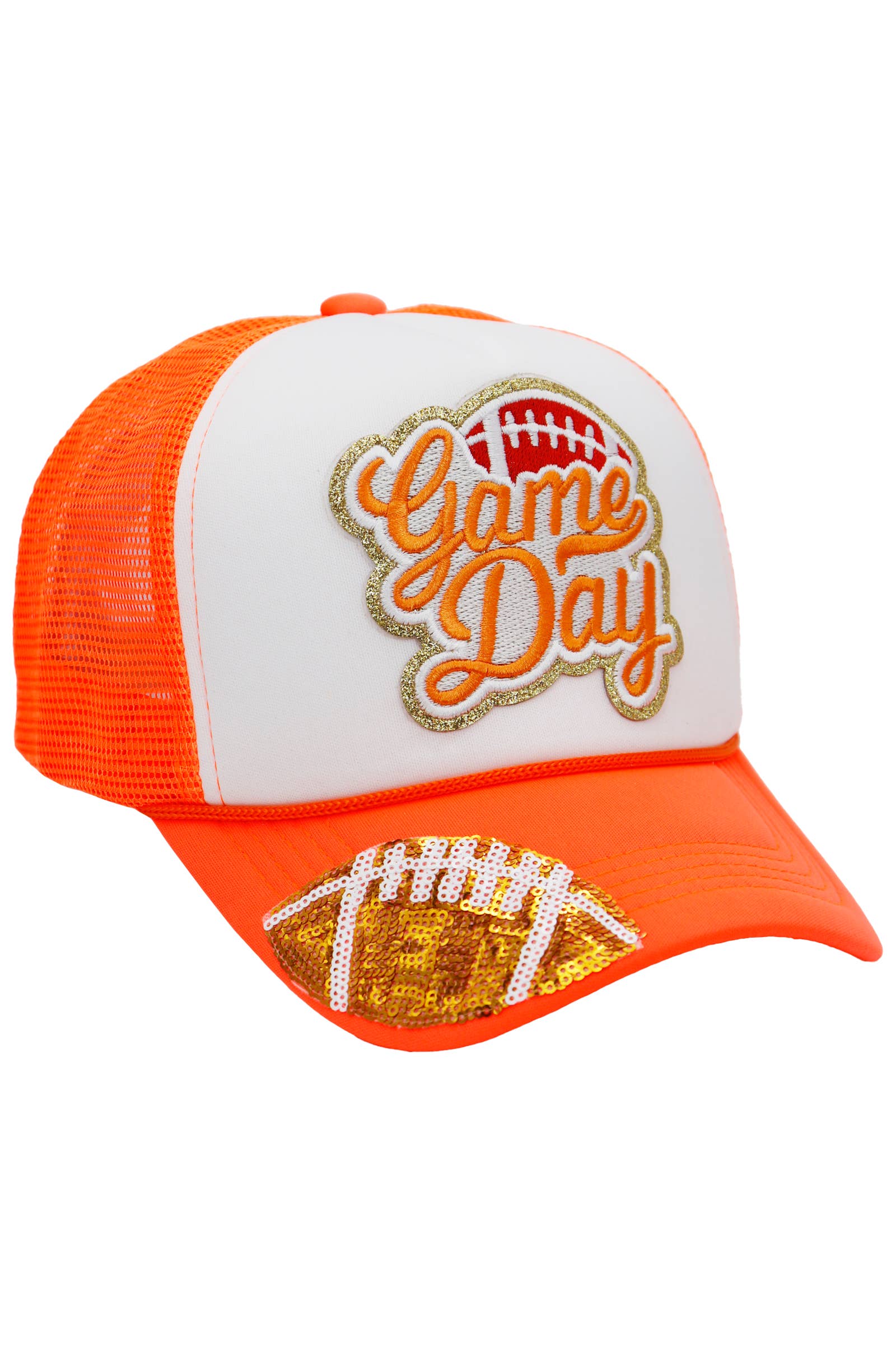 Cap Zone - Wholesale Trucker Hat - Unisex - Football Gameday Patch Sponge Trucker Hat11