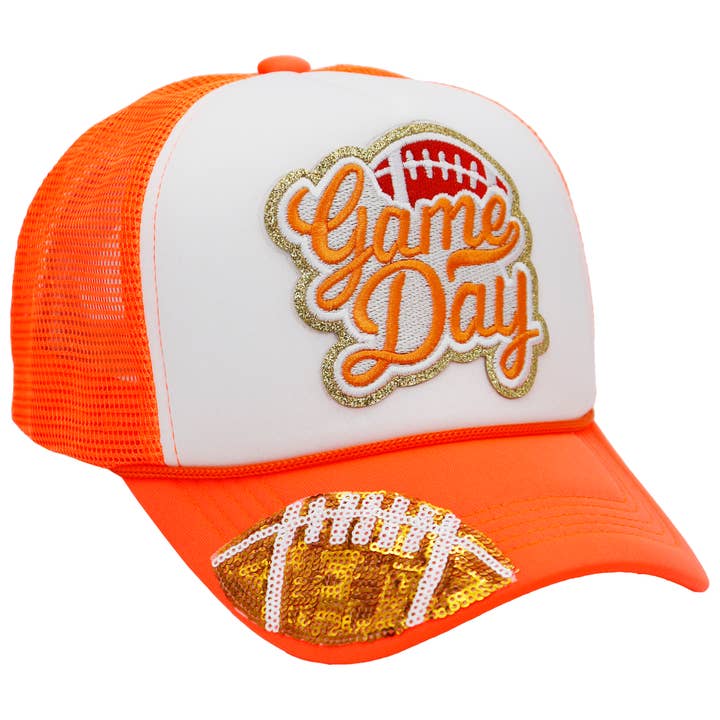 Cap Zone - Wholesale Trucker Hat - Unisex - Football Gameday Patch Sponge Trucker Hat11