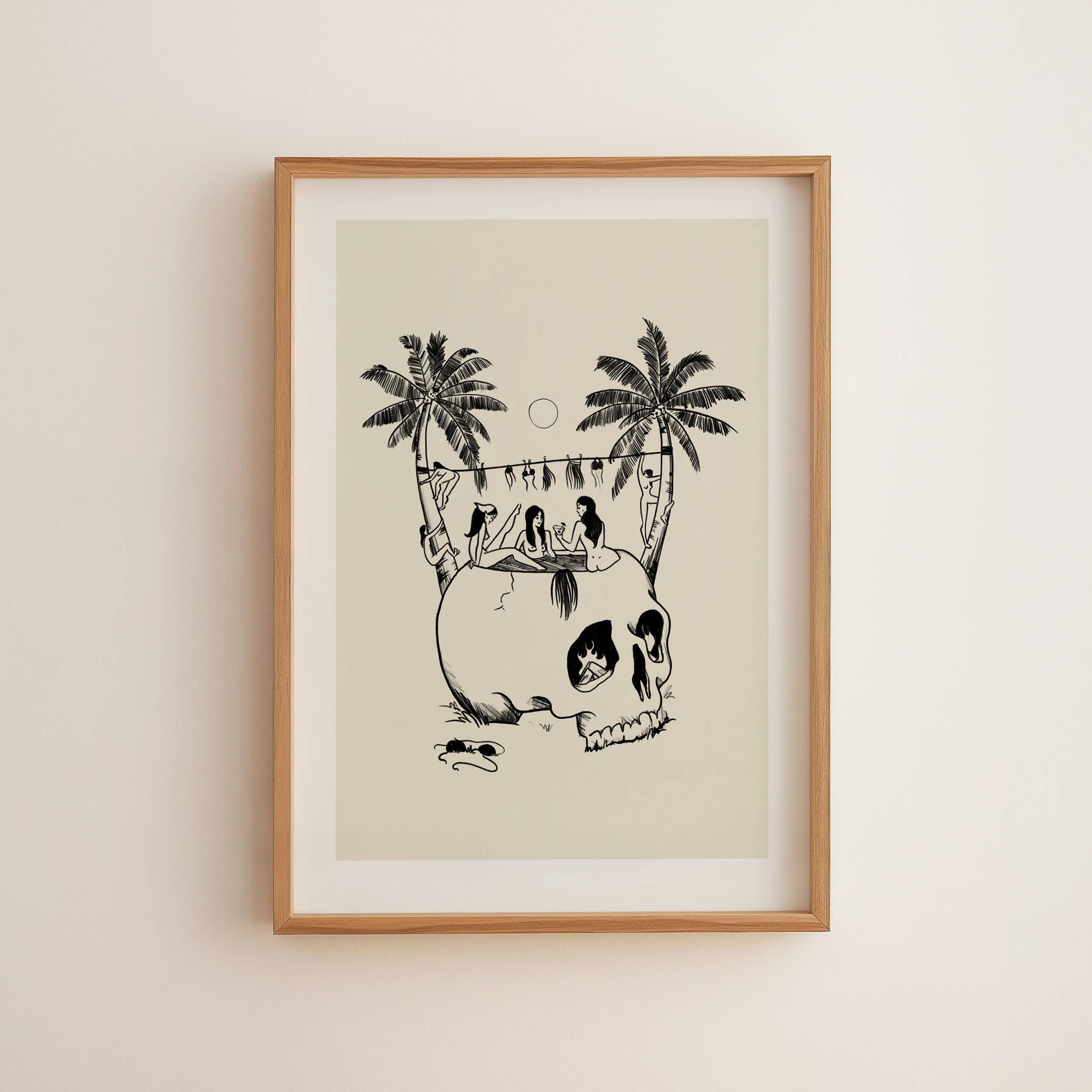 Tumbleweed Design Studio - Wholesale Art print - The Freaky Tiki Vintage Retro Tiki Minimal Wall Art Print