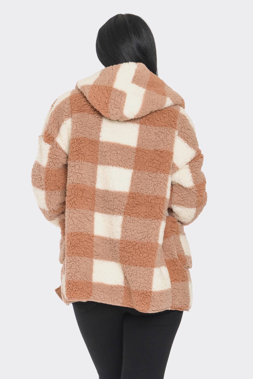 Lime All the Time - Wholesale Jacket - Women's - Teddy Bear Pattern Fluffy Fuzzy Fur Hoodie Jacket19