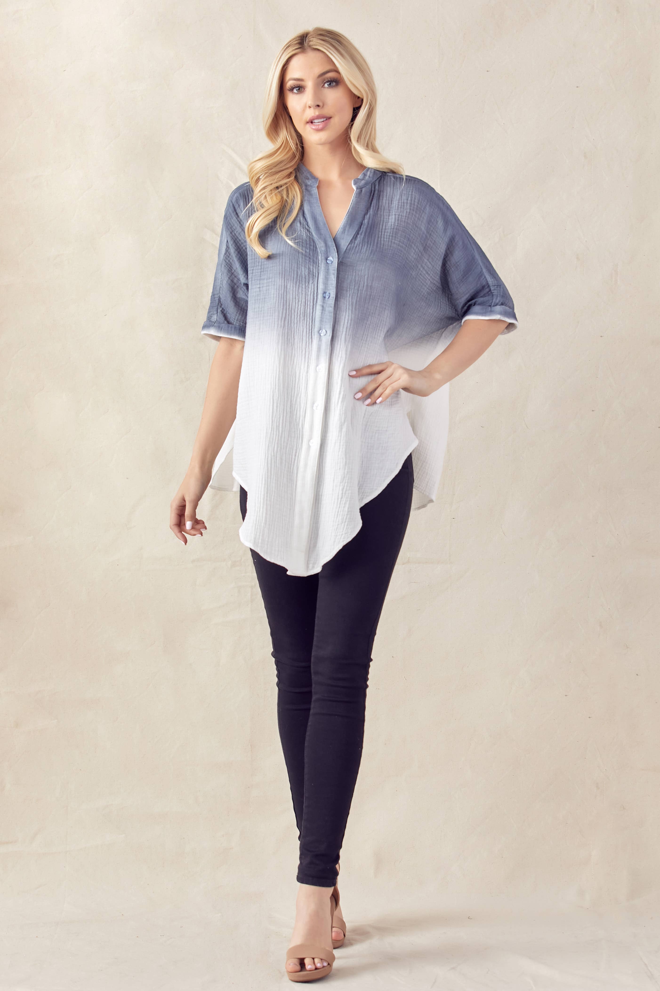 Joh Apparel – Großhandel Tunika – Damen – Wineva Top aus Baumwolle mit Gaze5