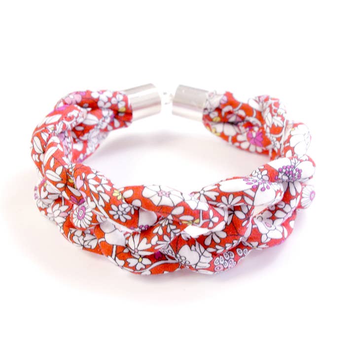 Braided Bangle - Hot House Blooms for wholesale by Bunny Bosworth