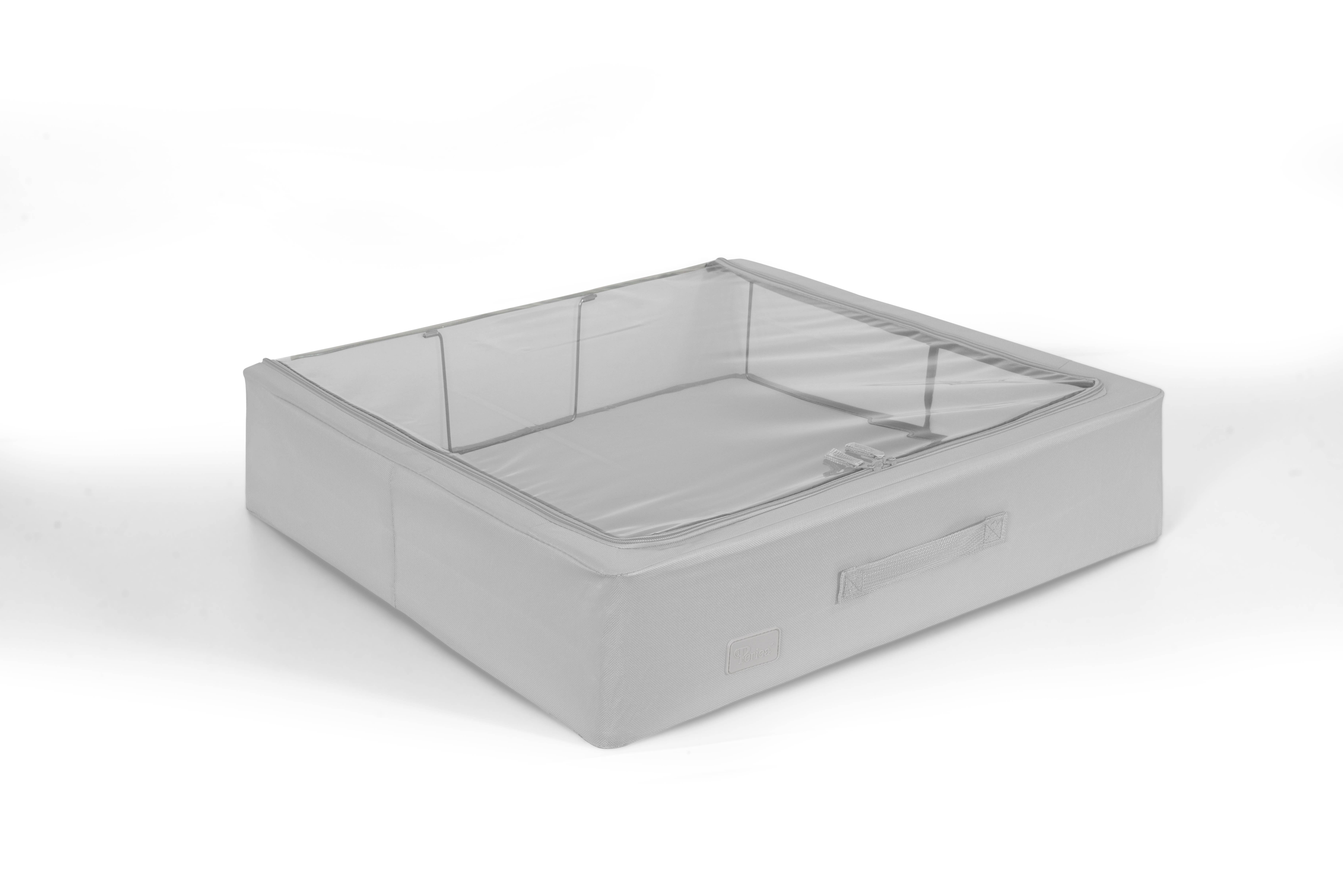 Periea - Vente Bacs de rangement - Boîte de rangement pliante fine Periea pour dessous de lit avec couvercle transparent à fermeture éclair17