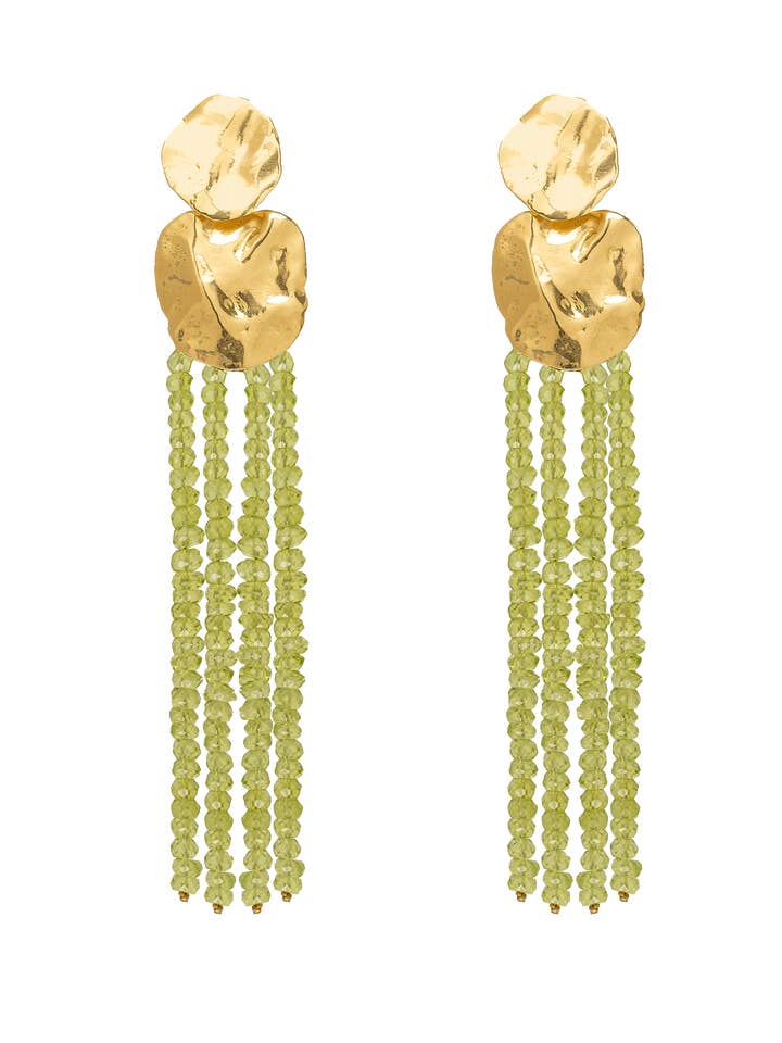 Green Peridot Liliana Earrings for wholesale by Lavani Jewels
