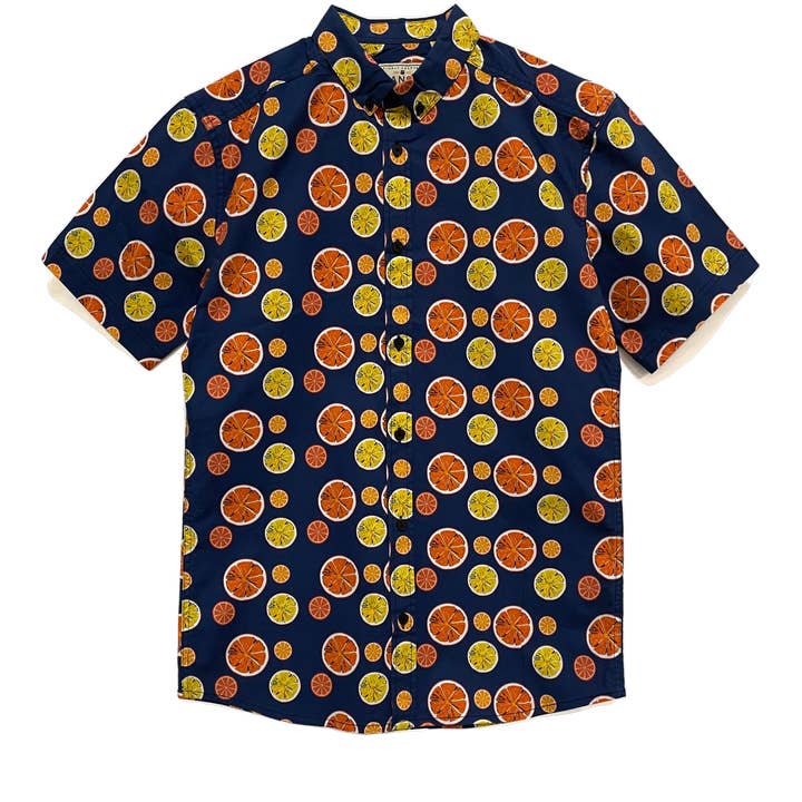 Orange Shirt - Navy for wholesale by Dansk Bomuldskompagni