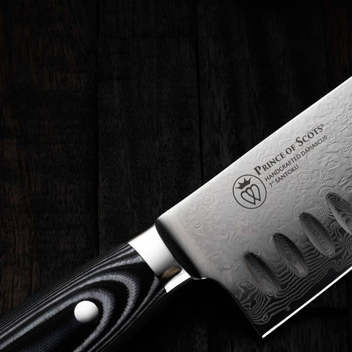 Prince of Scots – wholesale Kitchen/utility knife – 7 Inch Damascus Santoku Knife