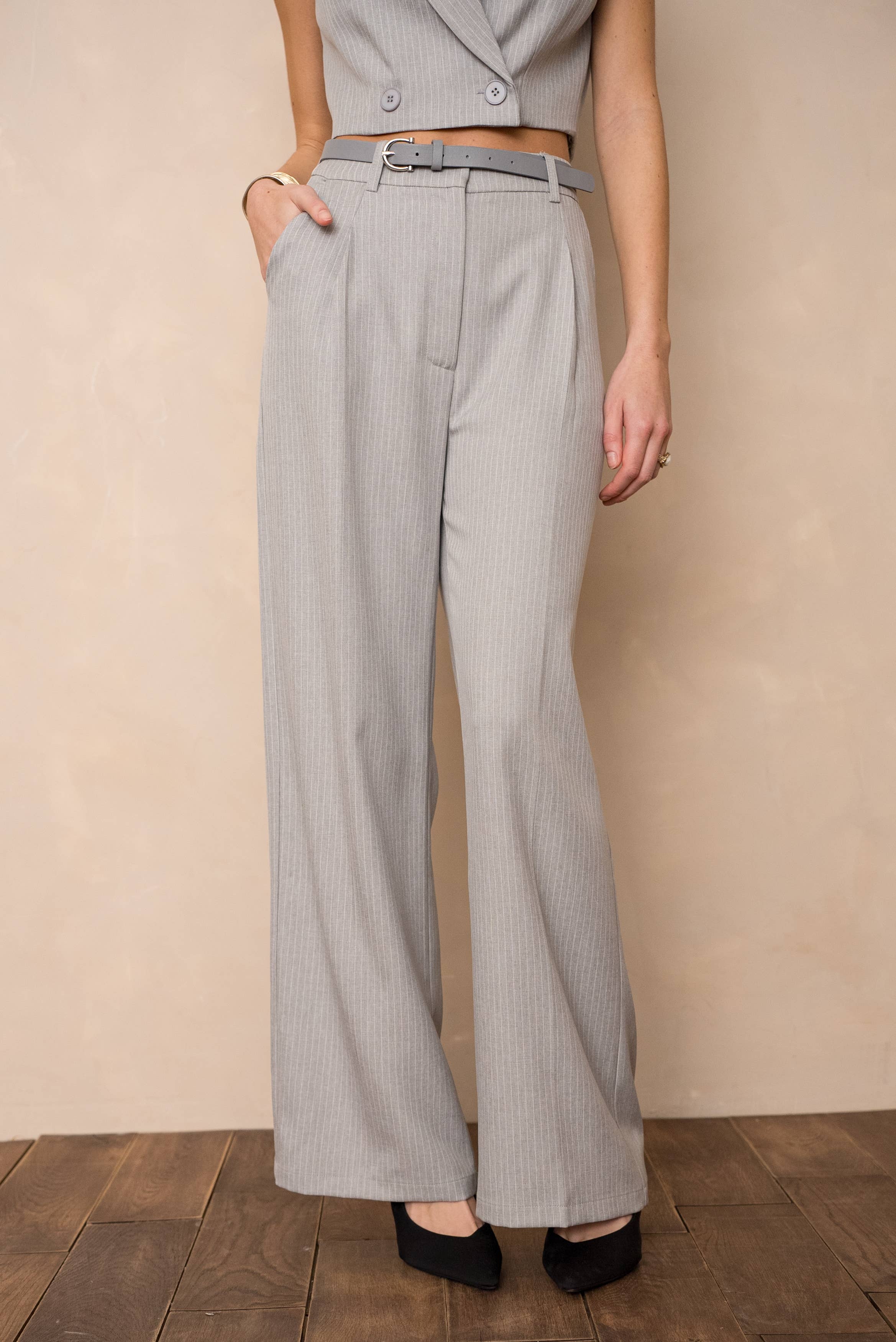 LULUMARY - Wholesale Pants - Women's - Striped pants P98123