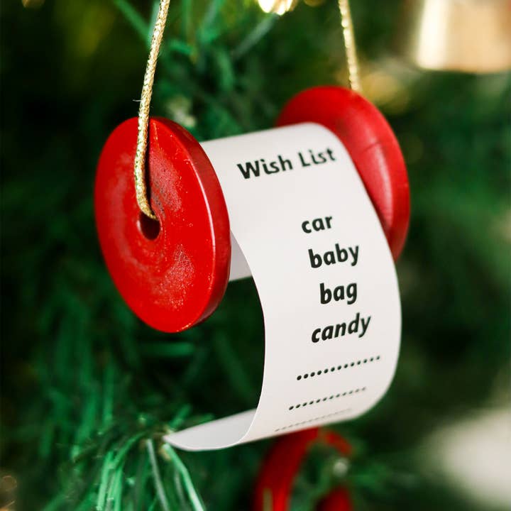 Adorno navideño en forma de carrete para venta al por mayor de Beige & Stone USA