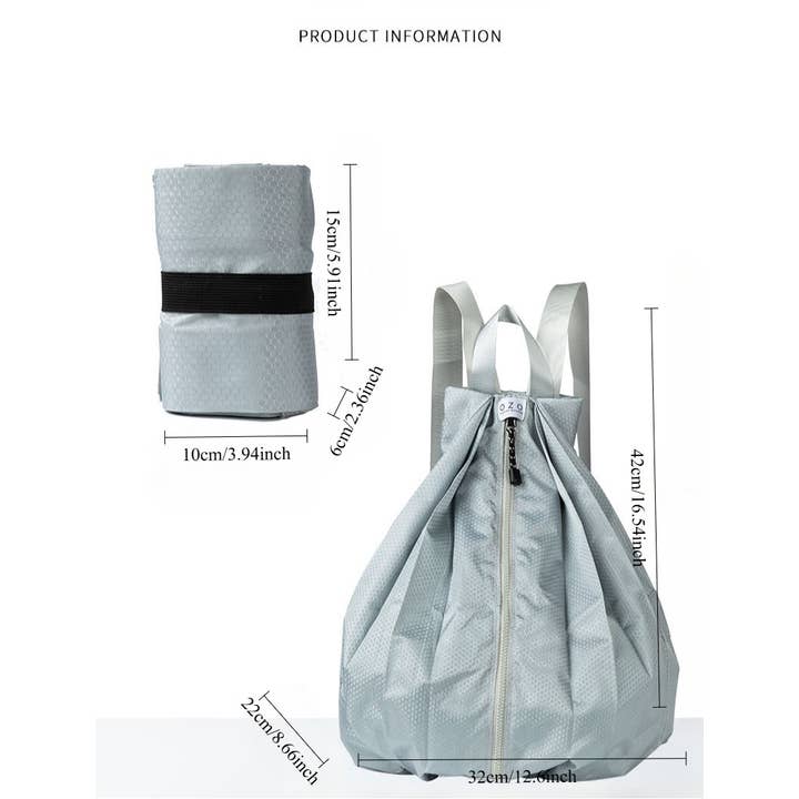 NARWEY INC – Großhandel Rucksack – Damen – Faltbarer wasserdichter Rucksack, leichter packbarer Tagesrucksack10